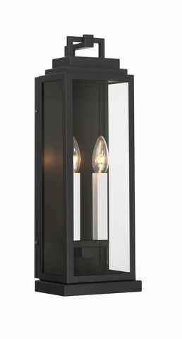 Aspen 2 Light Matte Black Outdoor Sconce - C193-ASP-8912-MK