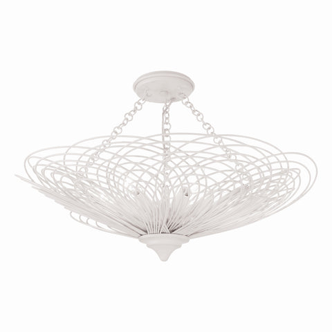 Doral 6 Light Matte White Semi Flush Mount - C193-DOR-B7706-MT_CEILING