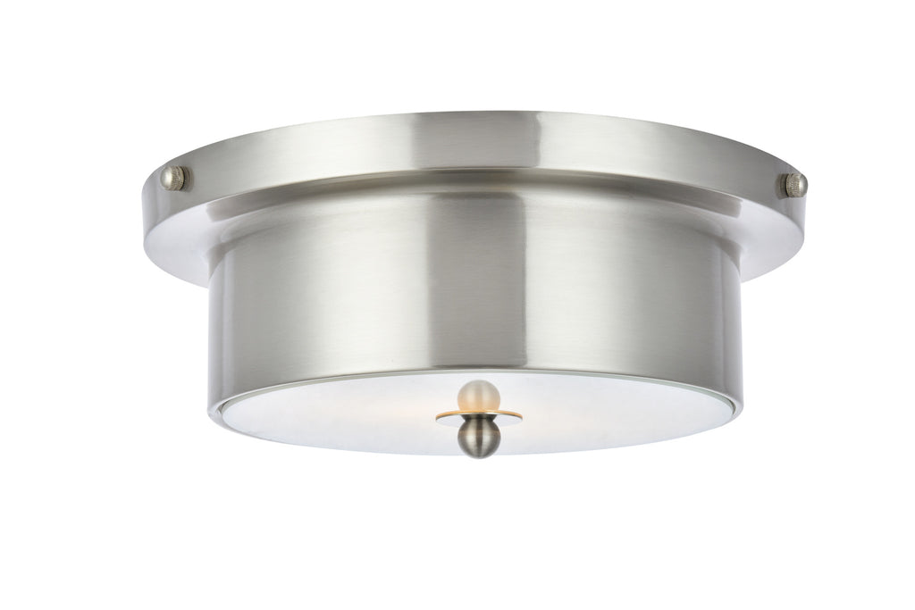 ZC121-LD6020 - Living District: Hamlin 2 light 12 inch burnished Nickel flush mount