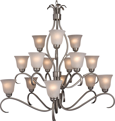 Basix 15-Light Chandelier Satin Nickel - C157-10129ICSN