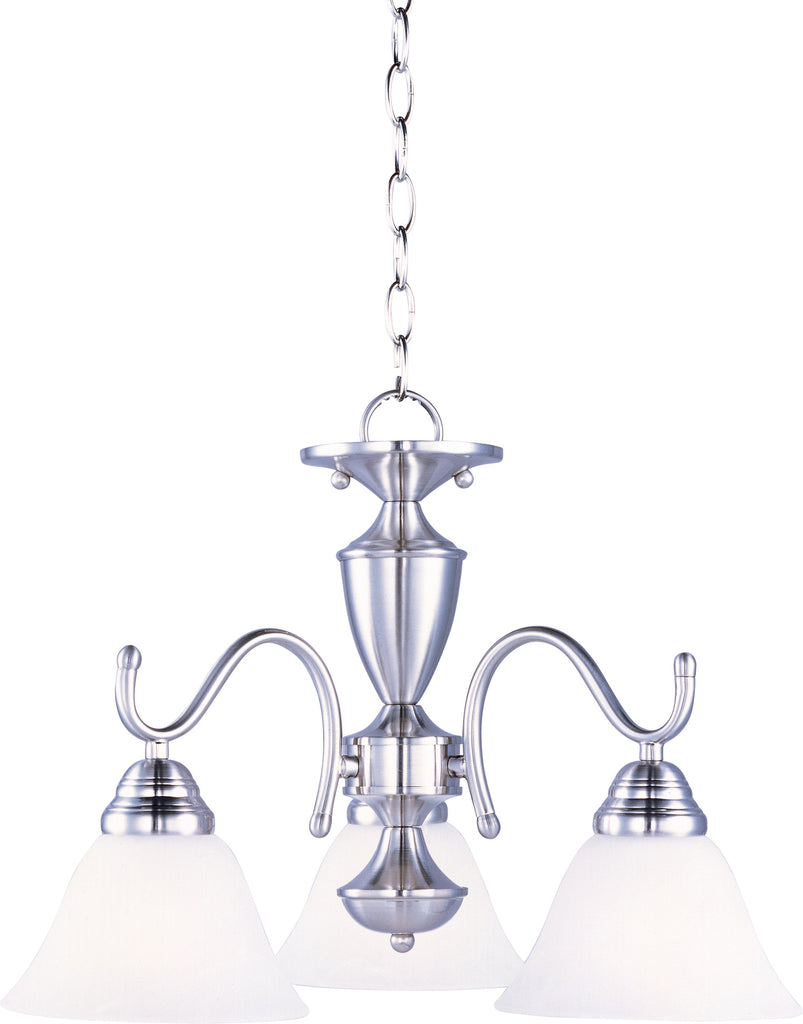 Newport 3-Light Chandelier Satin Nickel - C157-12061MRSN