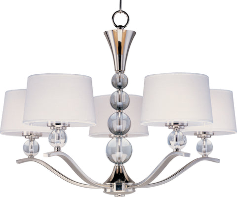 Rondo 5-Light Chandelier Polished Nickel - C157-12755WTPN