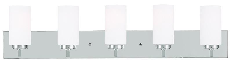 Livex West Lake 5 Light Polished Chrome Bath Light - C185-16375-05