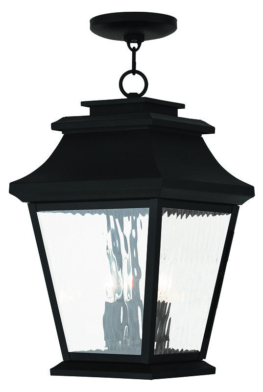 Livex Hathaway 3 Light Black Outdoor Chain Lantern  - C185-20237-04