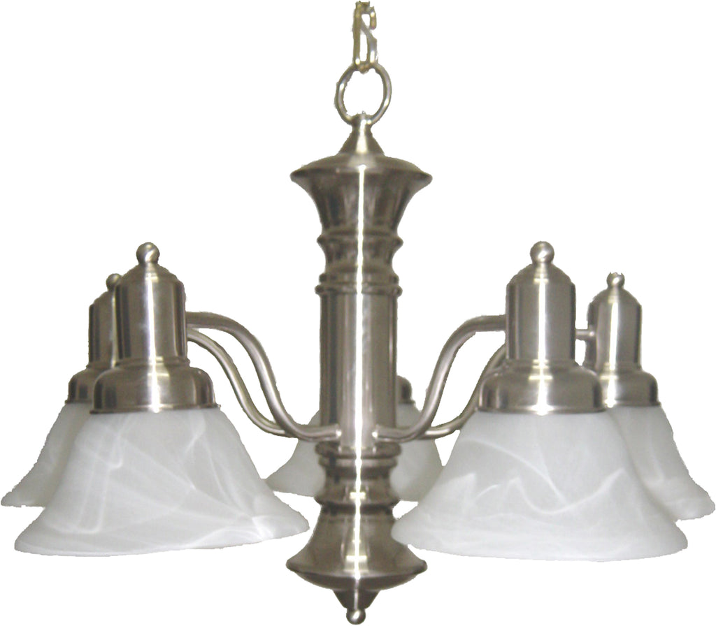 Newburg 5-Light Chandelier Satin Nickel - C157-20325MRSN