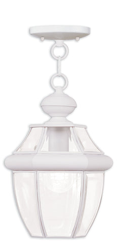 Livex Monterey 1 Light White Outdoor Chain Lantern  - C185-2152-03