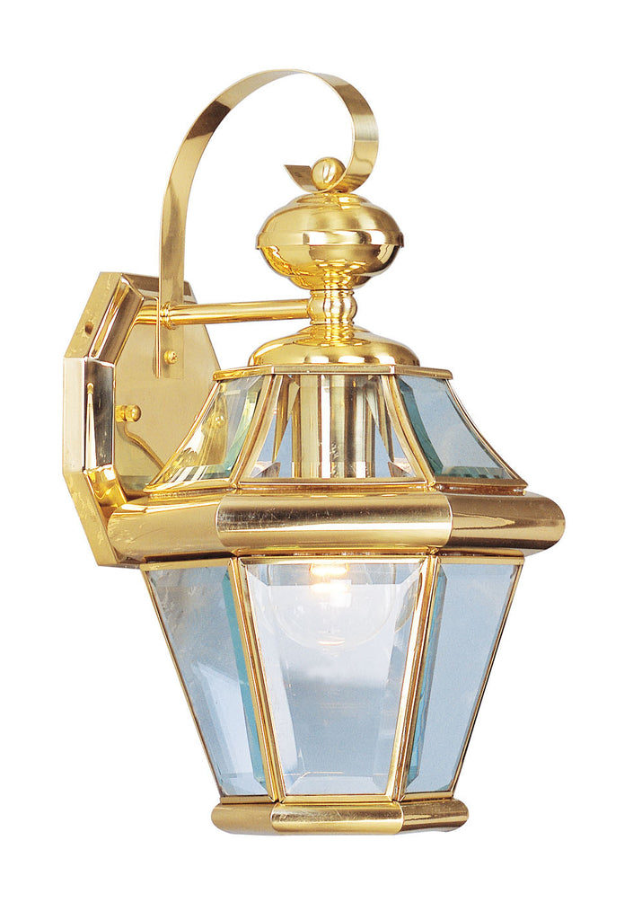 Livex Georgetown 1 Light PB Outdoor Wall Lantern - C185-2161-02