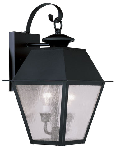 Livex Mansfield 2 Light Black Outdoor Wall Lantern - C185-2165-04