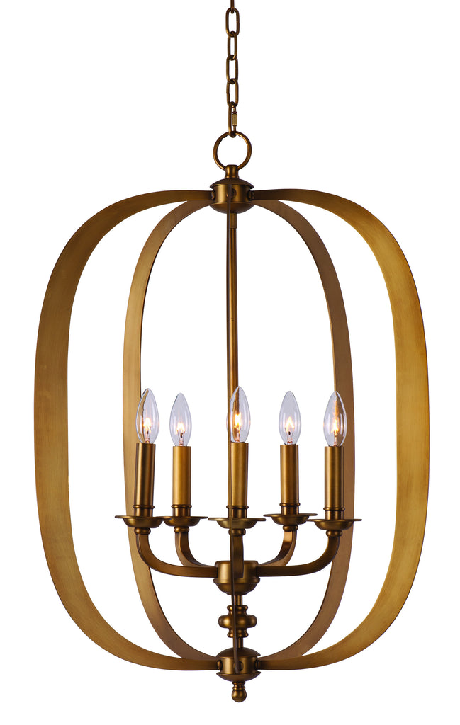 Fairmont 5-Light Pendant Natural Aged Brass - C157-22373NAB