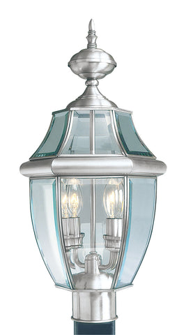 Livex Monterey 2 Light BN Outdoor Post Lantern - C185-2254-91