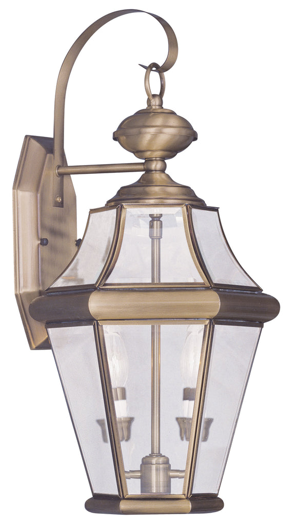 Livex Georgetown 2 Light AB Outdoor Wall Lantern - C185-2261-01