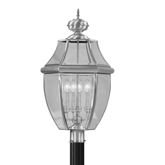 Livex Monterey 4 Light BN Outdoor Post Lantern - C185-2358-91