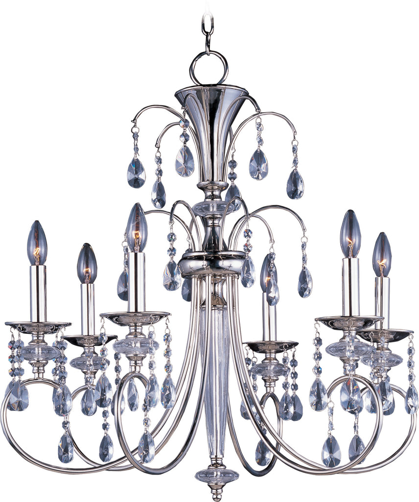 Montgomery 6-Light Chandelier Polished Nickel - C157-24306CLPN