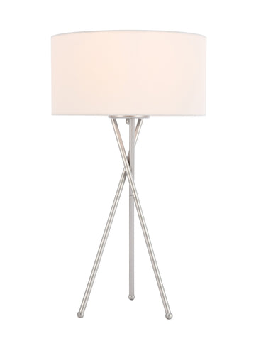 ZC121-LD6187S - Living District: Cason 1 light Silver and White shade Floor lamp