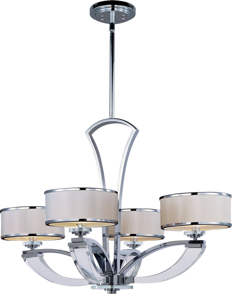 Metro 4-Light Chandelier Polished Chrome - C157-39824BCWTPC