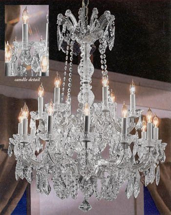 Maria Theresa Crystal Chandelier Lighting 30"X28" - A83-Silver/152/18