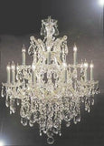 Set of 2-1 Chandelier Lighting Crystal Chandeliers H30"X W28" and 1 Maria Theresa Chandelier Crystal Lighting Chandeliers Dressed with Empress Crystal (Tm) H 50" W 37" - CS/21532/12+1 + CS/2232/24+1