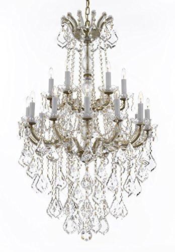 Swarovski Crystal Trimmed Chandelier Maria Theresa Crystal Chandelier Chandeliers Lighting H 50" X W 30" - Great For Dining Room Entryway Or Living Room - A500-B13/152/18Sw