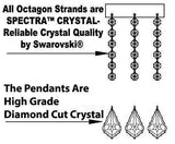 Swarovski Crystal Trimmed Chandelier Lighting Chandeliers H59"XW46" Great for The Foyer, Entry Way, Living Room, Family Room and More! w/White Shades - A83-B12/WHITESHADES/CS/2MT/24+1SW