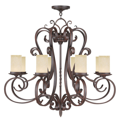 Livex Millburn Manor 8 Light Imperial Bronze Chandelier - C185-5488-58