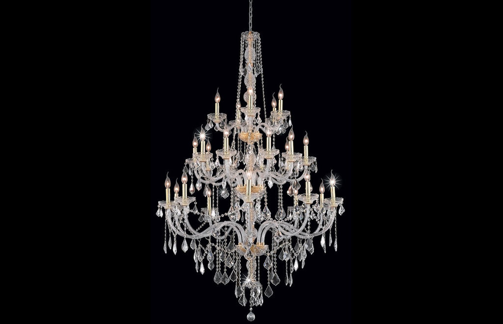 C121-7825G43G/RC - Regency Lighting: Verona 25 light Gold Chandelier Clear Royal Cut Crystal