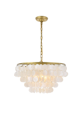 ZC121-LD5050D20BR - Living District: Selene 4 light Brass Pendant