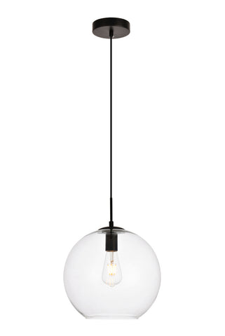 ZC121-LDPD2114 - Living District: Placido Collection Pendant D11.8 H11.4 Lt:1 Black and Clear Finish