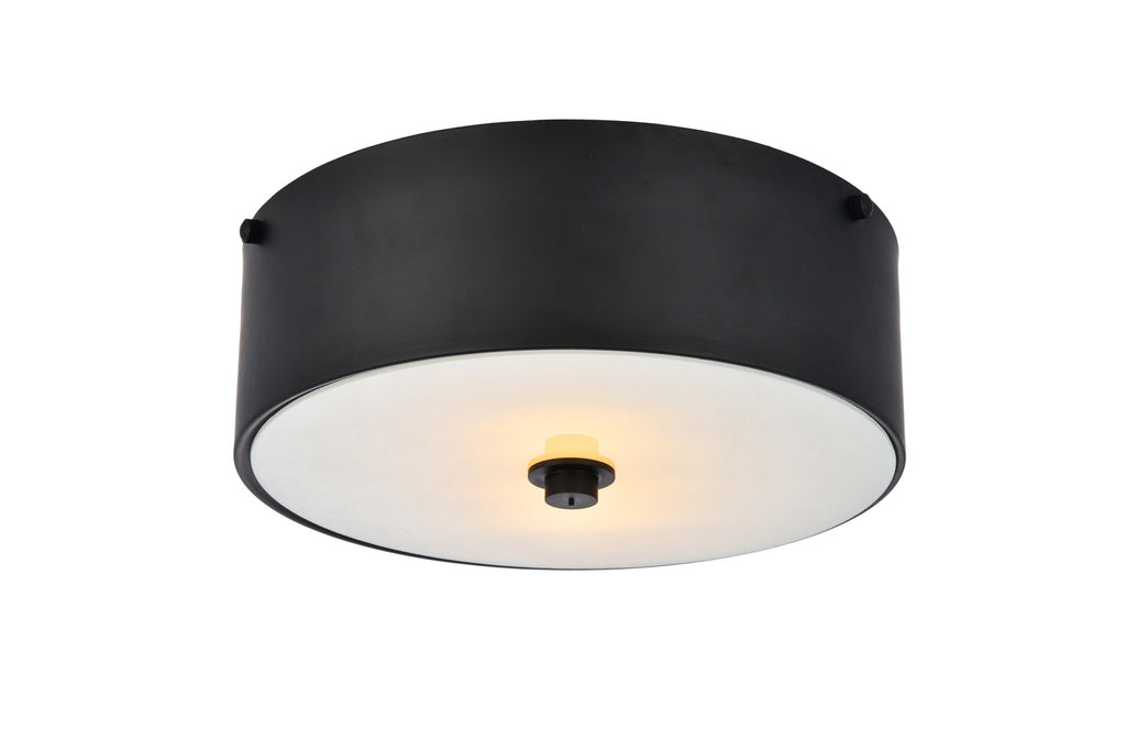 ZC121-LD6024 - Living District: Hazen 2 light 12 inch Flat Black flush mount