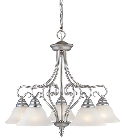 Livex Coronado 5 Light Brushed Nickel Chandelier - C185-6135-91