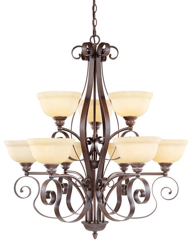 Livex Manchester 9 Light Imperial Bronze Chandelier - C185-6159-58