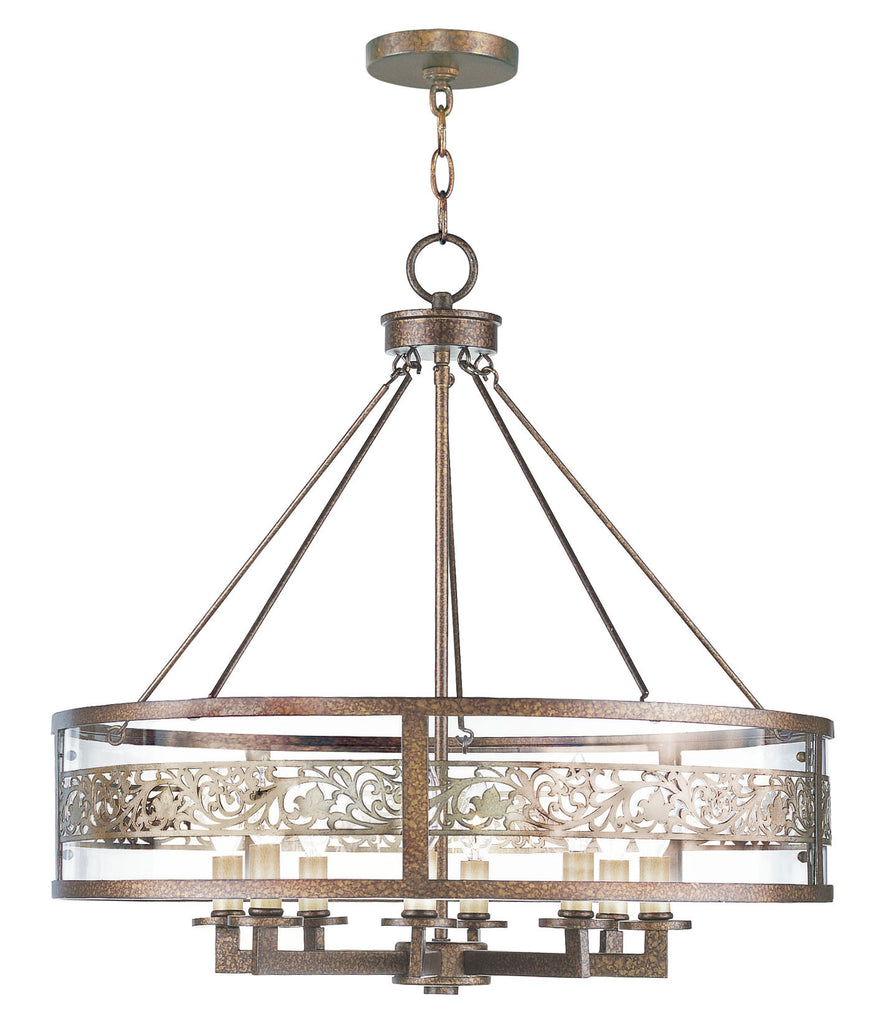 Livex Waverly 8 Light PBZ Chandelier - C185-6259-64