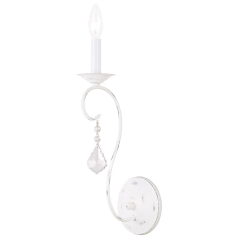 Livex Chesterfield/Pennington 1 Light Antique White Wall Sconce - C185-6421-60