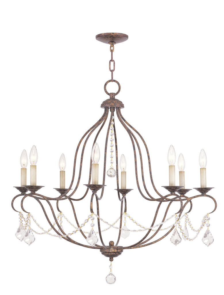 Livex Chesterfield 8 Light VBR Chandelier - C185-6428-71