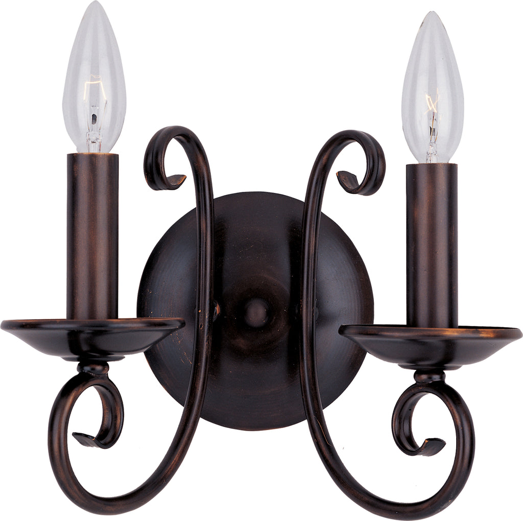 Loft 2-Light Wall Sconce Oil Rubbed Bronze - C157-70002OI