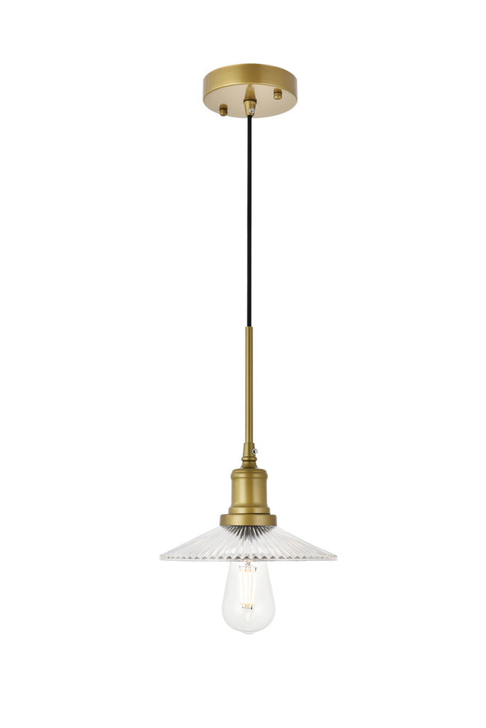 ZC121-LD4040D8BR - Living District: Waltz 1 light brass Pendant