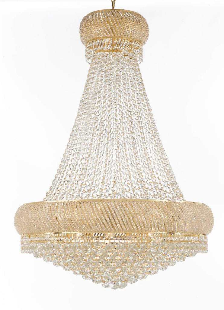 Nail Salon French Empire Crystal Chandelier Chandeliers Lighting - Great for The Dining Room, Foyer, Entryway, Family Room, Bedroom, Living Room and More! H 50" W 36" 27 Lights - G93-H50/CG/4196/27