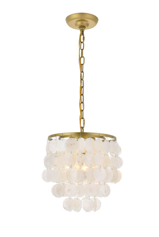 ZC121-LD5050D10BR - Living District: Selene 1 light Brass Pendant