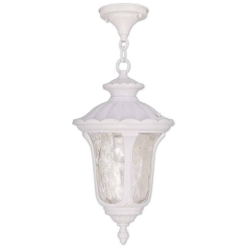 Livex Oxford 1 Light White Chain Lantern - C185-7854-03