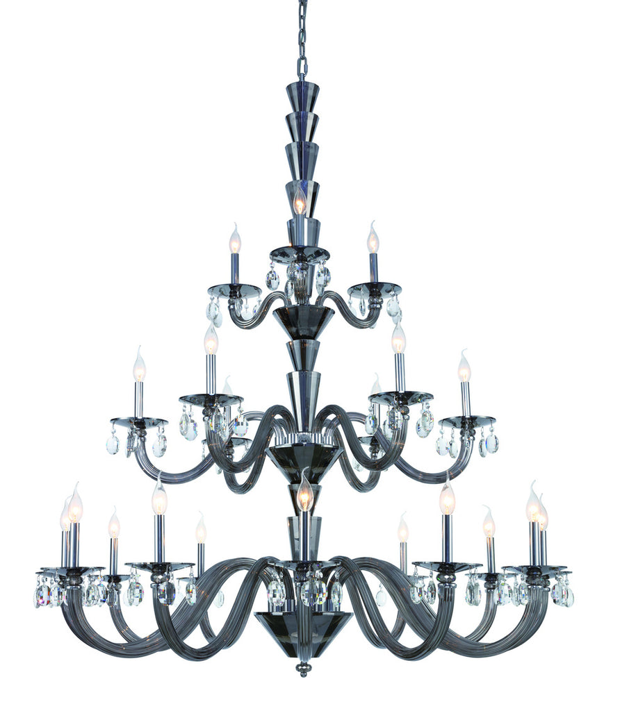 ZC121-7870G52SS/RC - Regency Lighting: Augusta 21 light Silver Shade Chandelier Clear Royal Cut Crystal