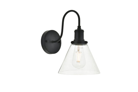 ZC121-LD4017W7BK - Living District: Histoire 1 light black Wall Sconce