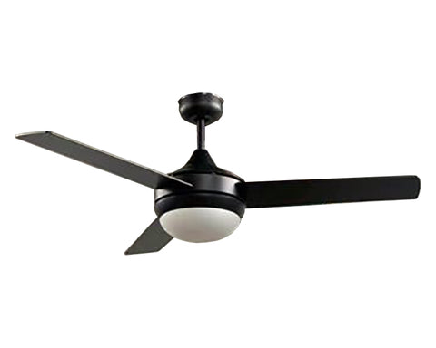 Indoor/Outdoor 52" Ceiling Fan - 3 Blade LED Ceiling Fan with Light Kit Included - G7-8004-BK