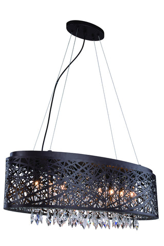 ZC121-2113DF32MDB/RC - Regency Lighting: Finley 9 light Matte Dark Brown Pendant/Flush Mount Clear Royal Cut Crystal