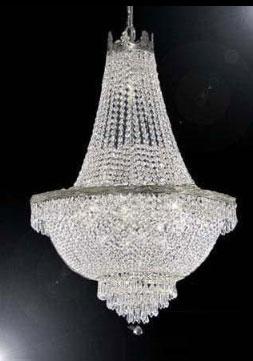 French Empire Crystal Chandelier Lighting H30" X W24" - A500-Silver/870/9