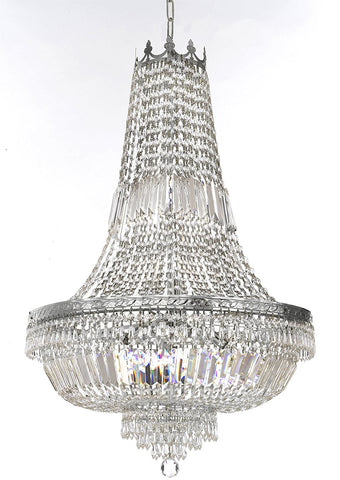 French Empire Crystal Chandelier Lighting-Great for the Dining Room, Foyer, Entry Way, Living Room H50" XW24" - F93-B8/C7/CS/870/9