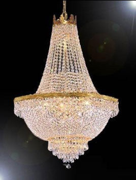 French Empire Crystal Chandelier Lighting H30" X W24" - Go-A93-870/9