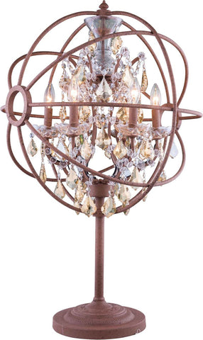 C121-1130TL21RI-GT/RC By Elegant Lighting - Geneva Collection Intent Finish 6 Lights Table Lamp