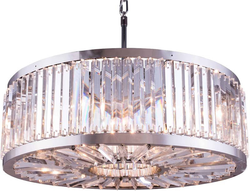 ZC121-1203D35PN-GT/RC By Regency Lighting - Chelsea Collection Polished nickel Finish 10 Lights Pendant Lamp