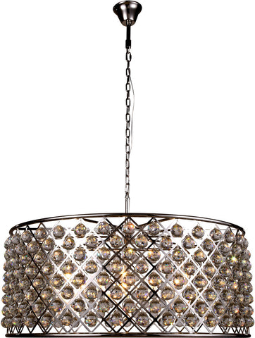 C121-1214G43PN/RC By Elegant Lighting - Madison Collection Polished Nickel Finish 10 Lights Pendant Lamp