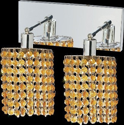 C121-1282W-O-E-LT/RC By Elegant Lighting Mini Collection 2 Lights Wall Sconce Chrome Finish