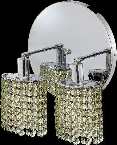 C121-1282W-R-R-LP/RC By Elegant Lighting Mini Collection 2 Lights Wall Sconce Chrome Finish